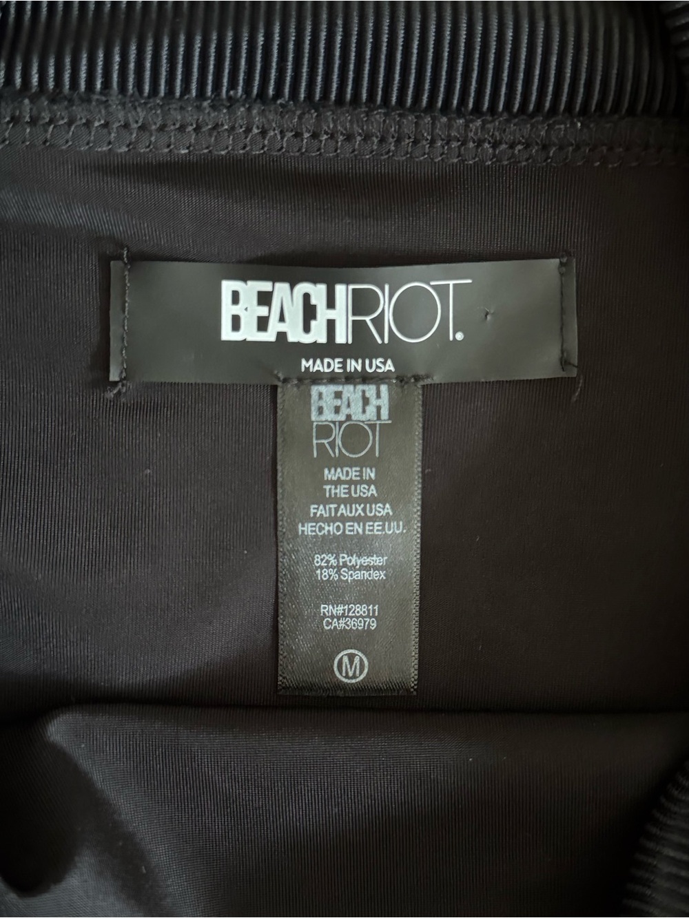 Beach Riot Ribbed Knot-Front Bikini Set in Black - Picture 2 of 3